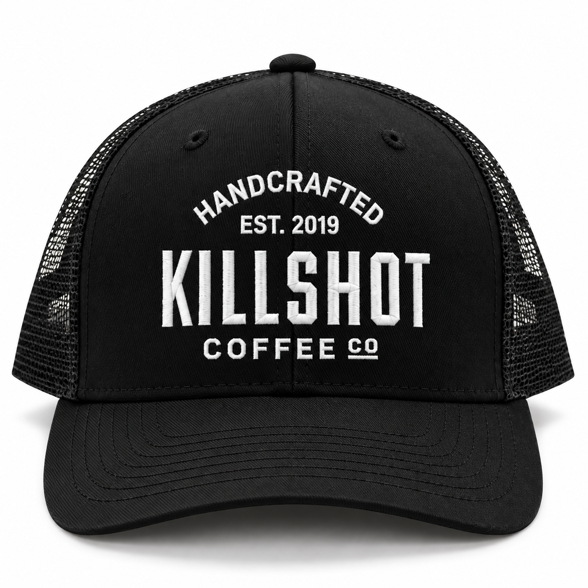 Company Logo Trucker Hat, Black